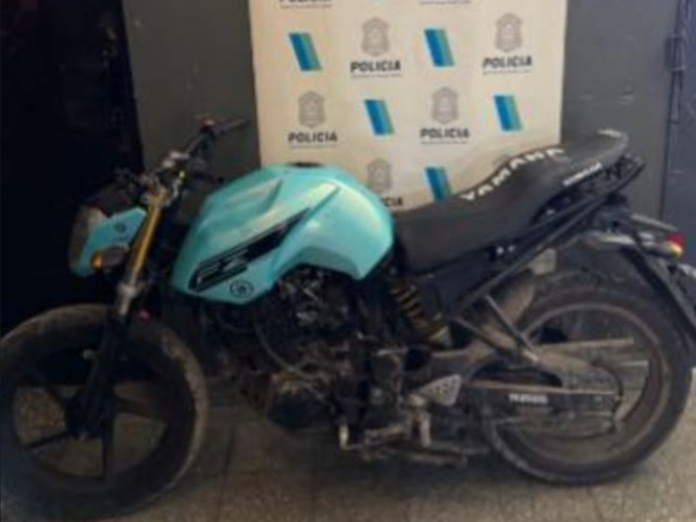 Una moto robada en Azul fue hallada en Olavarra
